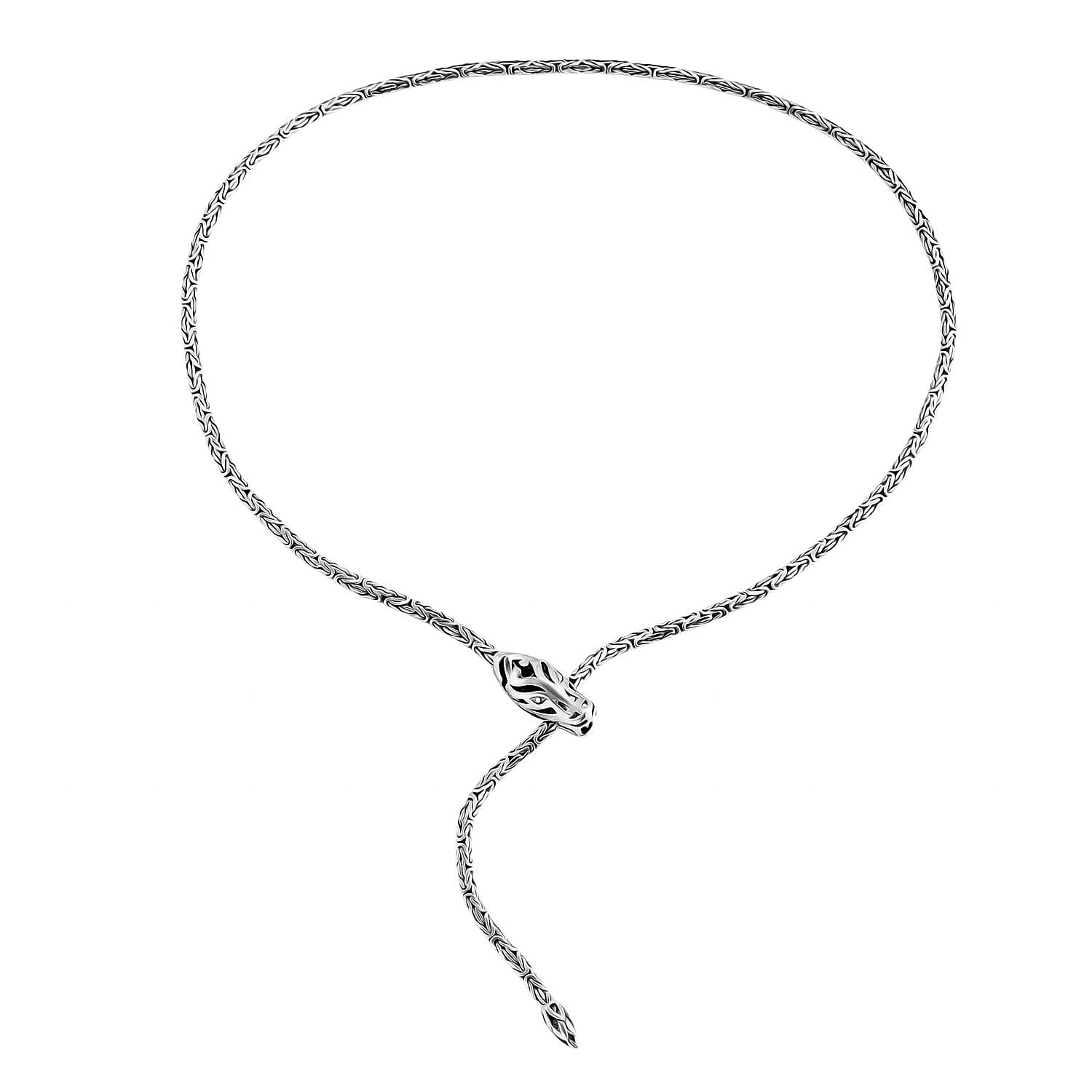 Bali Legacy Sterling Silver Dragon Borobudur Necklace (20 Inches) (26.20 g)