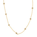 Italian 10K Yellow Gold Beaded Necklace 18 Inches 1.2 Grams - Sticky add to cart bar