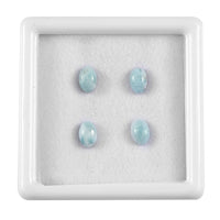 AA Larimar Set of 4 (Ovl 6x4 mm) 1.91 ctw Loose Gemstone