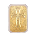 24K Golden Line of Faith Cross Emboss Sheet 31x45.5mm 10mg - Sticky add to cart bar
