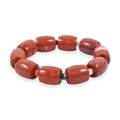 Red Jasper and Multi Gemstone 191.00 ctw Barrel and Round Plain 12x14mm Stretch Bracelet (6-7In) - Sticky add to cart bar