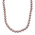 Pink Freshwater Pearl and Orissa Rhodolite Garnet 12.00 ctw Necklace 18 Inches in 18K Vermeil Rose Gold Over Sterling Silver - Sticky add to cart bar