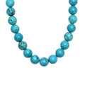 Karis Constituted Blue Howlite Beaded 428.00 ctw Necklace 18 Inches in Platinum Bond