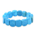Puffy Dome Magnesite Turquoise 192.45 ctw Stretch Bracelet - Sticky add to cart bar