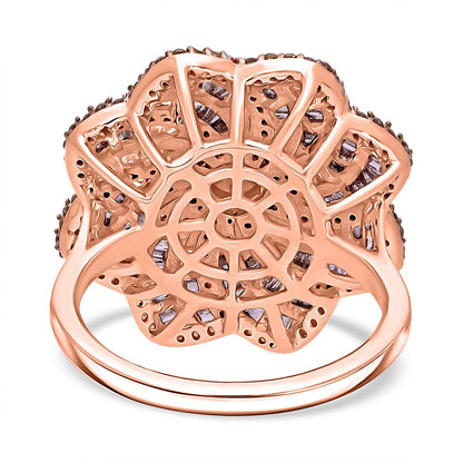 D'Joy Blue Diamond 1.50 ctw Ring in Rhodium Over Sterling Silver