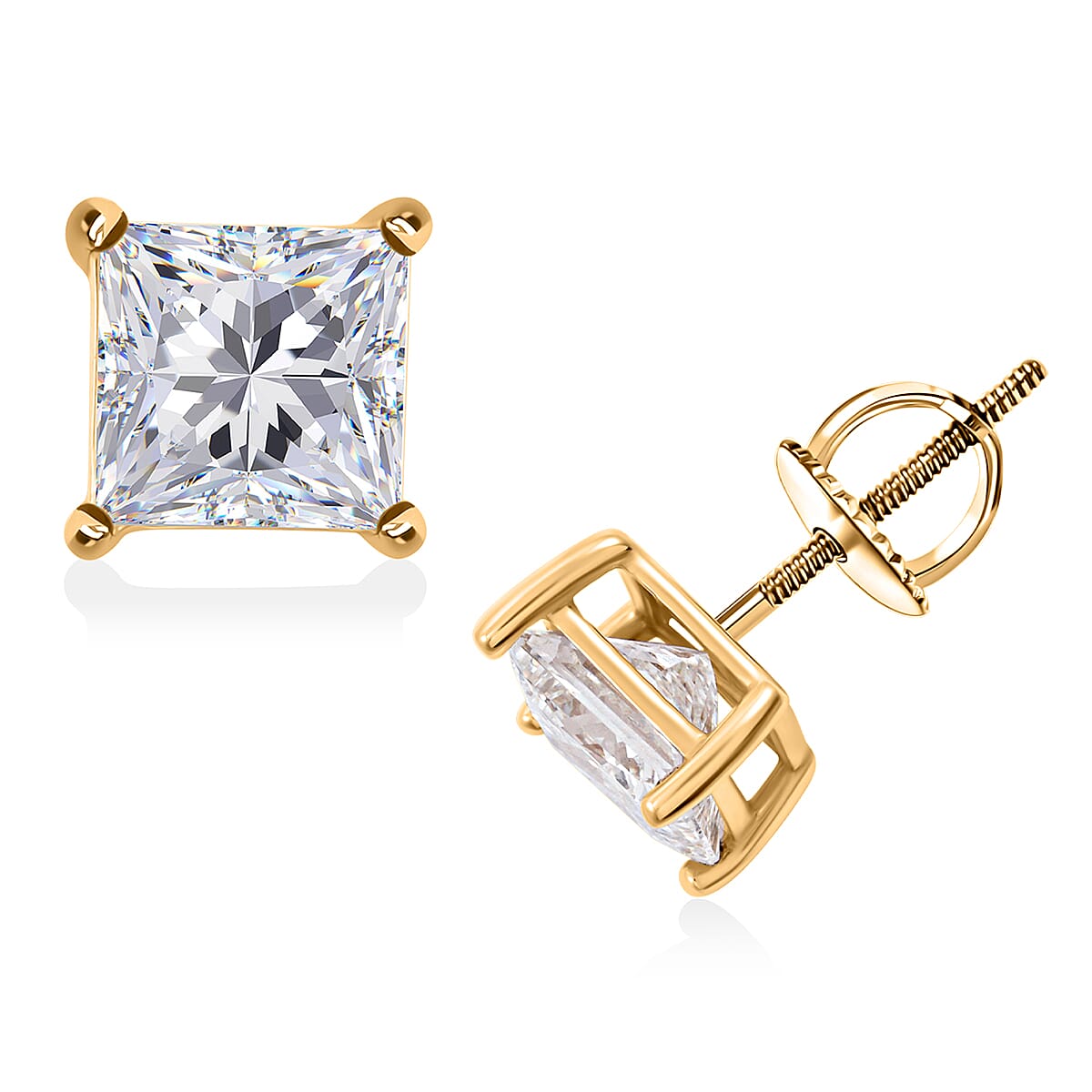 Luxuriant Lab Grown Diamond 3.00 ctw Stud Earrings in 14K Yellow Gold