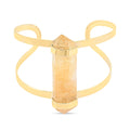 Double Terminated Citrine Adjustable Bracelet in Goldtone 50.00 ctw