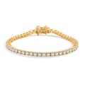 Moissanite 5.30 ctw Tennis Bracelet in Vermeil Yellow Gold Over Sterling Silver (7.00 In) - Sticky add to cart bar