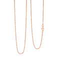 Italian Diamond-cut Rock Chain Necklace in 14K Rose Gold Over Sterling Silver 4.37 Grams 30 Inches - Sticky add to cart bar