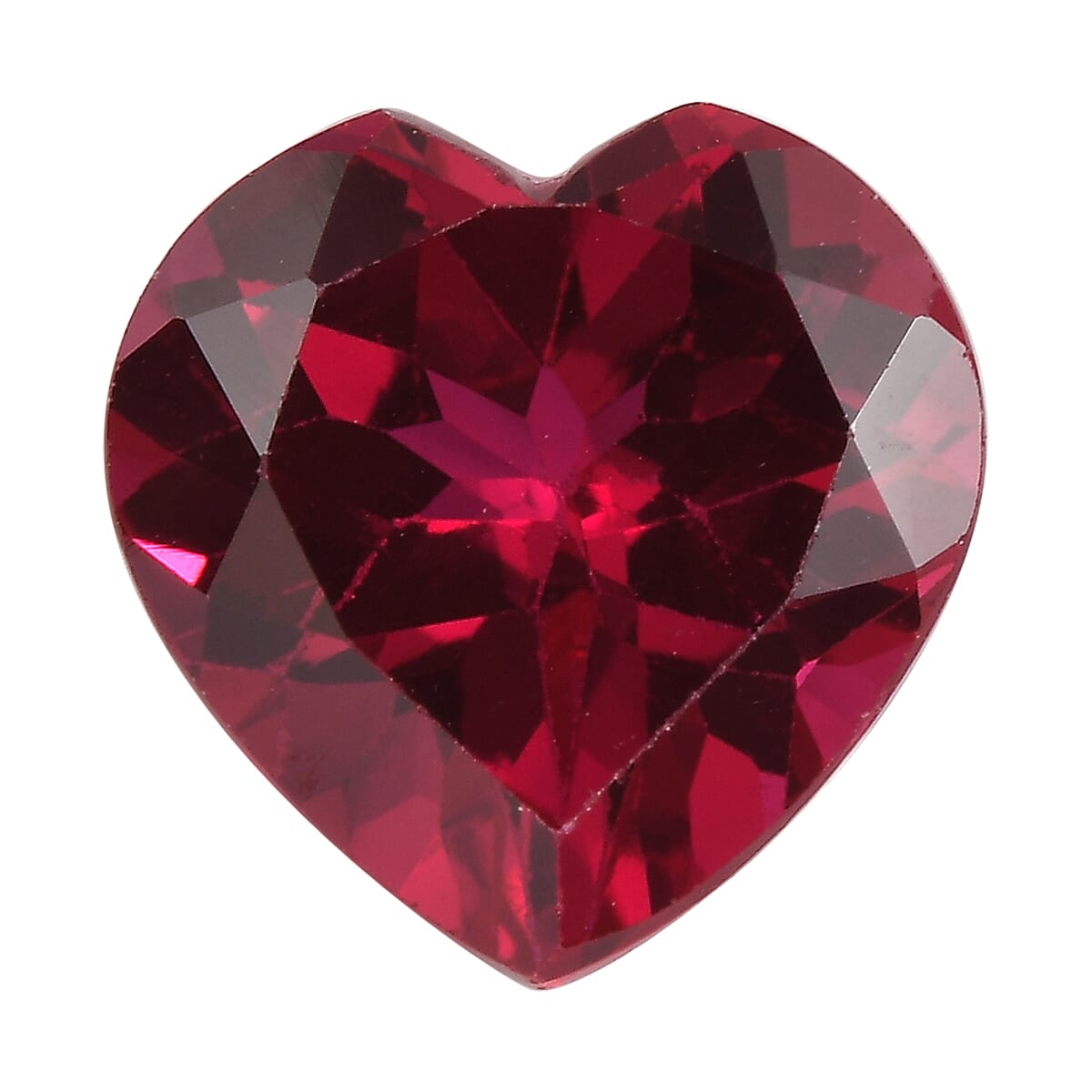 Lab Created Ruby (Hrt 10 mm) 3.64 ctw Loose Gemstone
