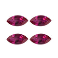 Set of 4 Lab Created Ruby (Mrq 7x3.5 mm) 1.70 ctw Loose Gemstone - Sticky add to cart bar