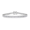 Luxuriant Lab Grown Diamond G-H SI 4.25 ctw Radiance Tennis Bracelet in Rhodium Over Sterling Silver (7.25 In) - Sticky add to cart bar