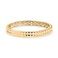 EverTrue Bronzella Collection Diamond-cut Bangle Bracelet in 18K YG Plated Bronze (6.50 In)
