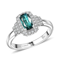 Certified & Appraised Luxoro AAA Monte Belo Indicolite and G-H I2 Diamond 1.27 ctw Ring in 10K White Gold