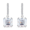 Princess Cut Moissanite 5.20 ctw Earrings in Sterling Silver - Sticky add to cart bar