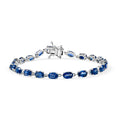 D'Joy Premium Kashmir Kyanite 13.80 ctw Bracelet in Rhodium Over Sterling Silve (7.25 In) - Sticky add to cart bar