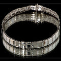 Bar Link Bracelet in 950 Palladium and 10K White Gold (7.25 In) 4.85 Grams - Sticky add to cart bar