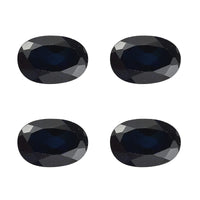 Set of 4 Lab Created Blue Sapphire (Oval 6x4 mm) 2.01 ctw