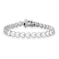 D'Joy Sea Shell Bracelet in Rhodium Over Sterling Silver (7.25 In) 13.50 Grams - Sticky add to cart bar