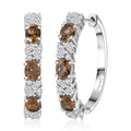 D'Joy Golden Turkizite and Moissanite 3.30 ctw Earrings in Rhodium Over Sterling Silver - Sticky add to cart bar