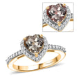 D'Joy AAA Turkizite and Moissanite 1.85 ctw Ring in 18K Vermeil Yellow Gold Over Sterling Silver - Sticky add to cart bar