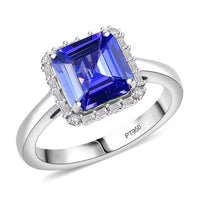 Certified & Appraised Rhapsody 950 Platinum AAAA Tanzanite, Diamond (E-F, VS) Ring (Size 6.0) (6 g) 2.30 ctw