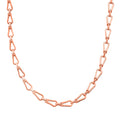 Interlocking Chain Necklace in ION Plated RG Stainless Steel 20 Inches - Sticky add to cart bar