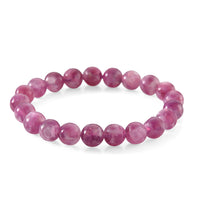 Purple Lepidolite Beaded 100.00 ctw Stretch Bracelet