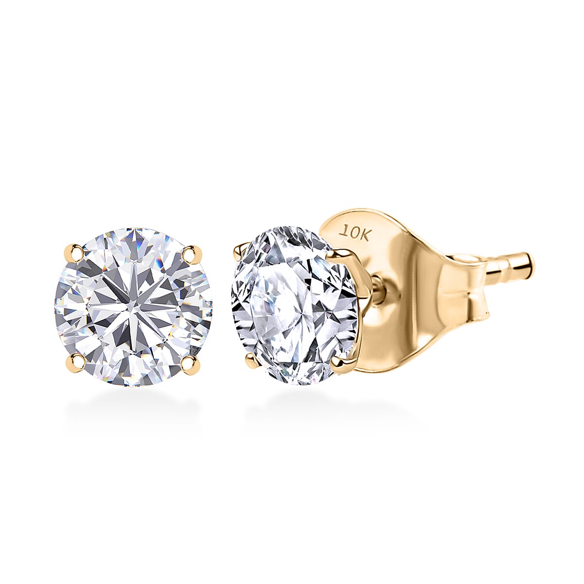 Moissanite 1.15 ctw Earrings in 10K Yellow Gold