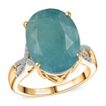 10K Yellow Gold AAA Grandidierite, Luxuriant Lab Grown Diamond (E-F, VS) (0.15 cts) Ring (Size 6.0) (4.20 g) 10.65 ctw - Sticky add to cart bar
