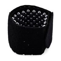 Terahertz Beaded Bracelet with Black Polyester Wrap 250.00 ctw (12.5 In)