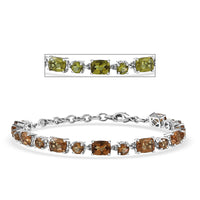 EverTrue Autumn Alexite 15.35 ctw Art Deco Bracelet in Platinum Bond (6.50-8.0In)