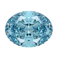 Cheryl Pick Luxuriant Lab Grown Blue Diamond (Oval) (SI1) (IR) 3.00 ctw
