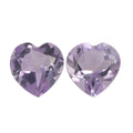 1.29 ctw Heart Cut Rose De France Amethyst Loose Gemstone (Set Of 2) (6 mm) - Sticky add to cart bar