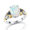 Ethiopian Welo Opal & Ceylon Blue Sapphire