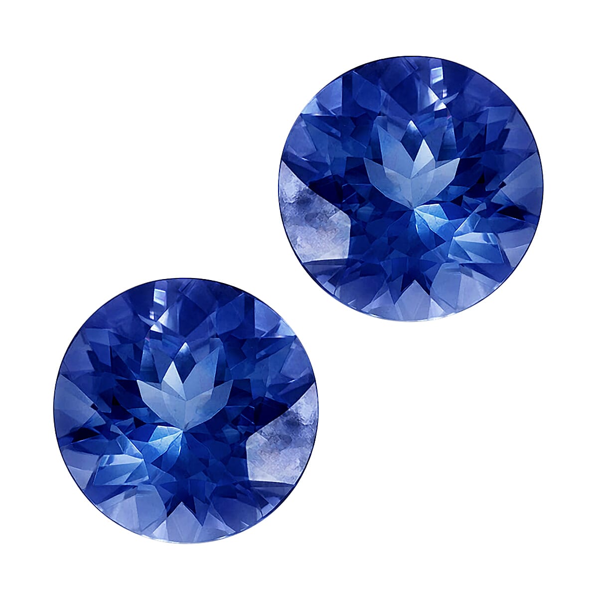 Set of 2 AAA Tanzanite (Rnd 5 mm) 1.00 ctw