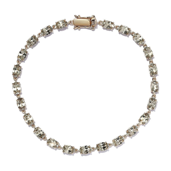 LUXORO 14K Yellow Gold AAA Turkizite Tennis Bracelet (8.00 In) 5 Grams 11.20 ctw - Product card gallery slide 1 (10144557367579)