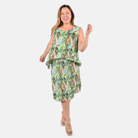 TAMSY Green Leaf Mother's Day Dress - S