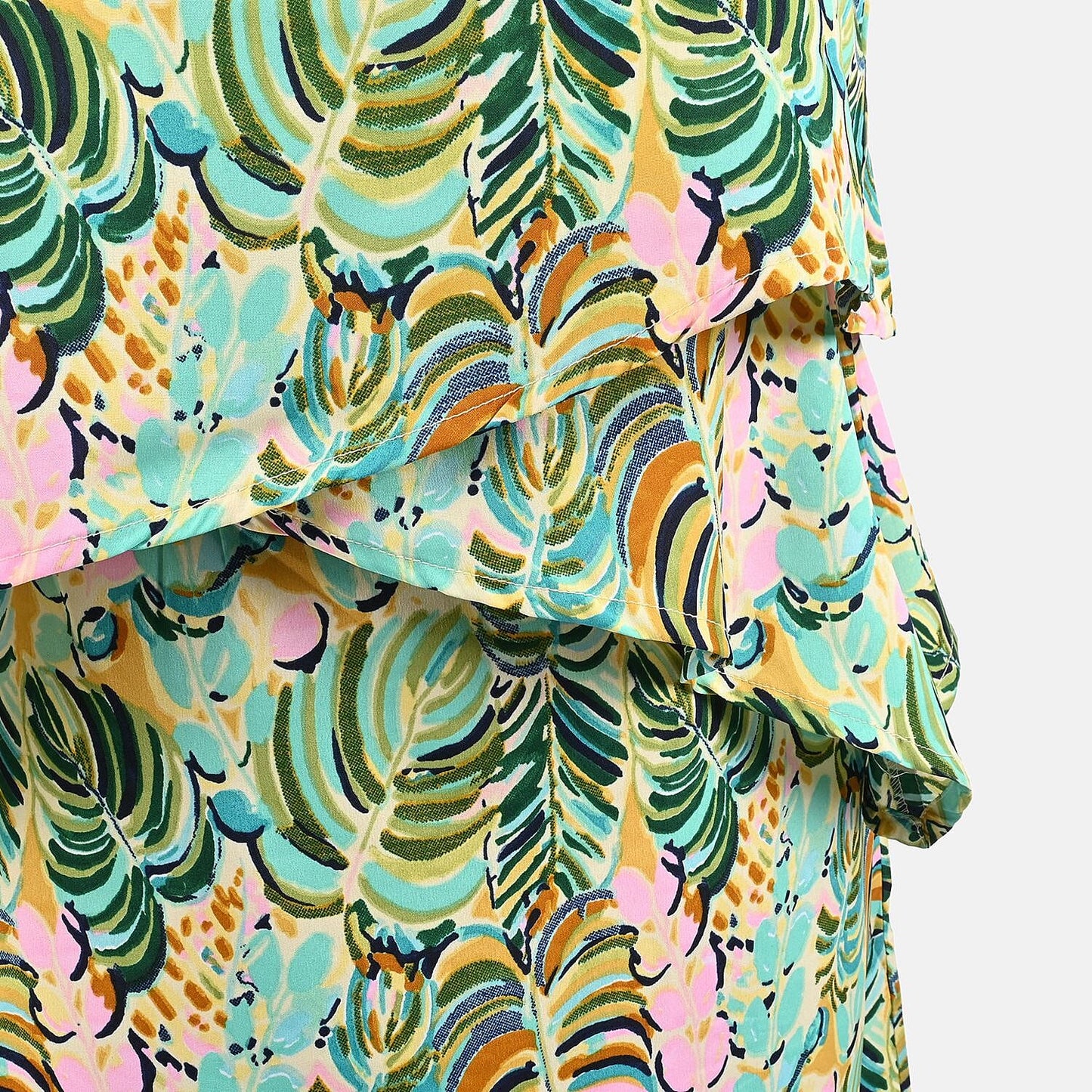 TAMSY Green Leaf Mother's Day Dress - S