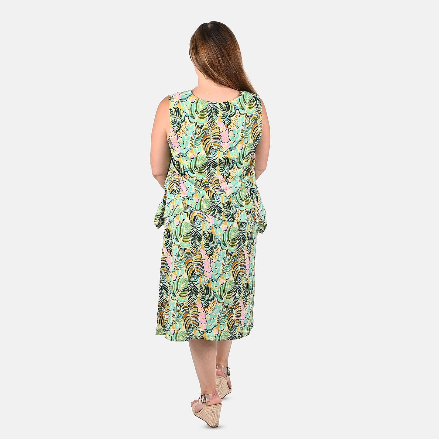 TAMSY Green Leaf Mother's Day Dress - S