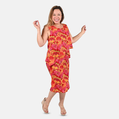 TAMSY Green Leaf Mother's Day Dress - S