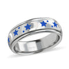 Blue Star in Silver