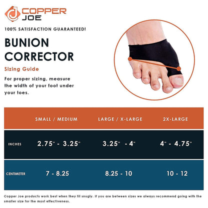 Copper Joe- Big Toe Bunion Corrector Sleeves S/M