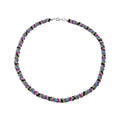 Multi Gemstone Beaded 3 Layer Twisted Necklace 18 Inches in Sterling Silver 100.00 ctw - Sticky add to cart bar