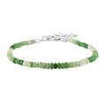Natural Shades of Tsavorite Garnet Beaded Bracelet in Platinum Over Sterling Silver (7.25-9.25In) 29.60 ctw - Sticky add to cart bar